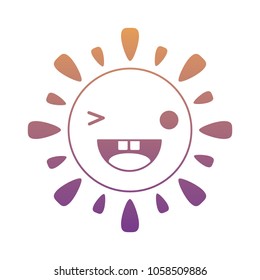 Kawaii sun icon