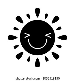 Kawaii sun icon