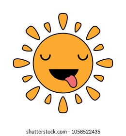 Kawaii sun icon