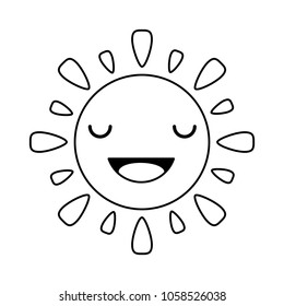 Kawaii sun icon