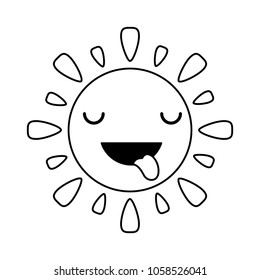 Kawaii sun icon