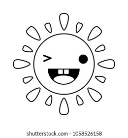Kawaii sun icon