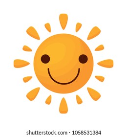 Kawaii sun icon