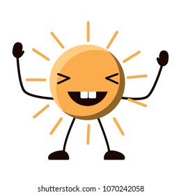 Kawaii sun icon