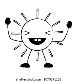 Kawaii sun icon