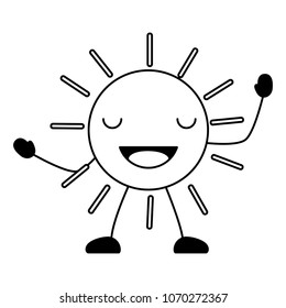 Kawaii sun icon