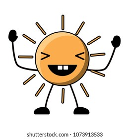 Kawaii sun icon