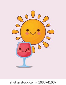 kawaii sun icon