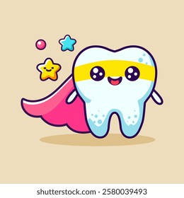 Kawaii Superhero Tooth Adorable Dental Protector