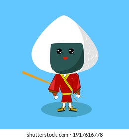 kawaii sushi chararcter, vector icon for mascot
