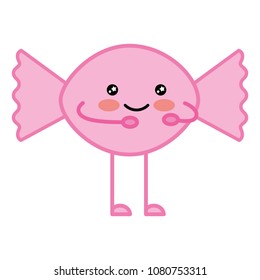 kawaii sweet candy smile cartoon