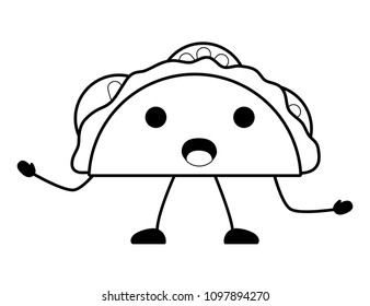 Kawaii tacos design