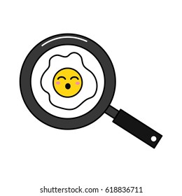 kawaii tasty happy egg breakfast