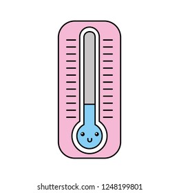 kawaii thermometer temperature cartoon character