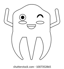 kawaii tooth icon image
