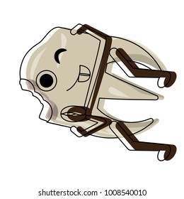kawaii tooth icon image