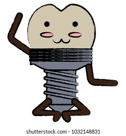 kawaii tooth icon image