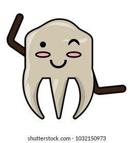 kawaii tooth icon image