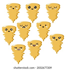 kawaii tornado. kawaii cute tornado.