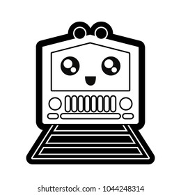kawaii train  vector illustration