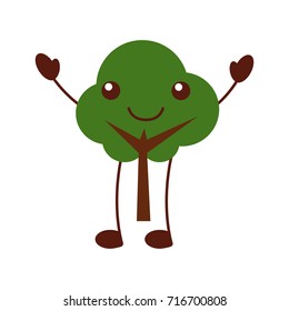 kawaii tree forest natural camping foliage