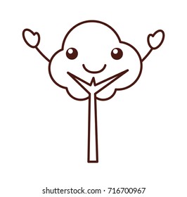 kawaii tree forest natural camping foliage