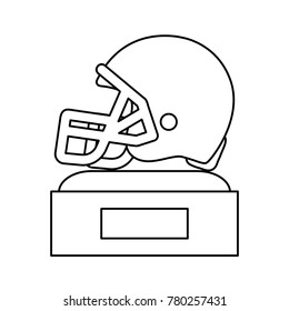  kawaii trophy  american football   vector illustration