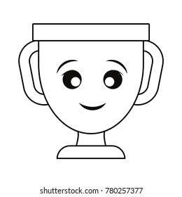  kawaii trophy cup   vector illustration