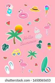 Cute Fruits Desserts Cartoon Seamless Pattern Stock Vector (Royalty ...