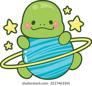 
Kawaii turtle daily life sticker cute.
Cute turtle mascot illustrations.
Turtle hugging a blue planet