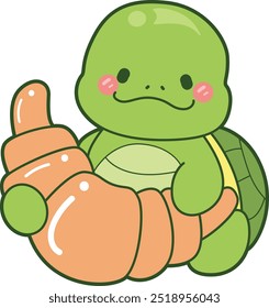 Kawaii turtle daily life sticker cute.
Cute turtle mascot illustrations.
Turtle bring a bread pastry