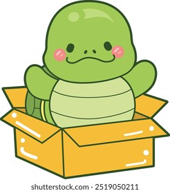 Kawaii turtle daily life sticker cute.
Cute turtle mascot illustrations.
Turtle in the box package