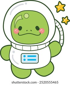 Kawaii turtle daily life sticker cute.
Cute turtle mascot illustrations.
Turtle wearing an astronaut costume