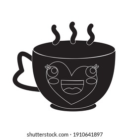 kawaii valentine Cup Coffee  solid design