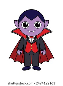 Kawaii Vampire - Adorable and Cute Halloween Design