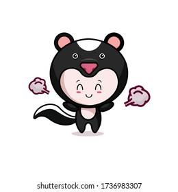 Kawaii vector Cow character illustration, you can use as a sticker, profile photo, object icon 