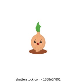 Kawaii vegetable illustration. Kawaii design that can be used in various mockups