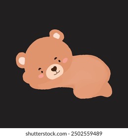 kawaii watercolor baby bear activity gesture illustration