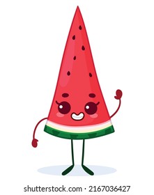 Kawaii Watermelon Character Summer Sticker