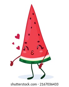 Kawaii Watermelon Character Summer Sticker