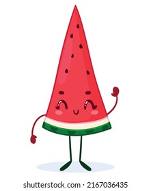 Kawaii Watermelon Character Summer Sticker