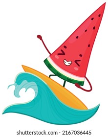 Kawaii Watermelon Character Summer Sticker