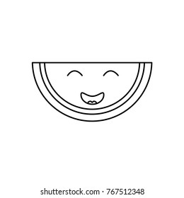 kawaii watermelon fruit character cute funny