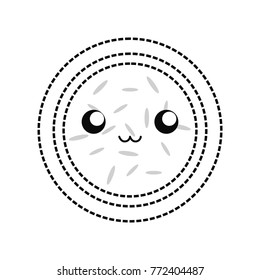 kawaii watermelon vector illustration