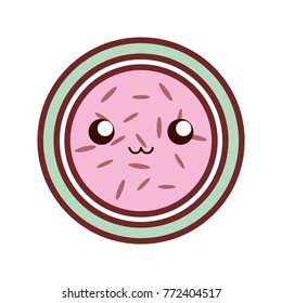 kawaii  watermelon vector illustration