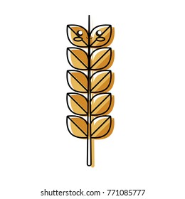 kawaii wheat vector illustration
