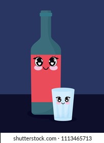 kawaii wine bottle
