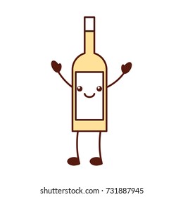 kawaii wine bottle drink beverage market cartoon