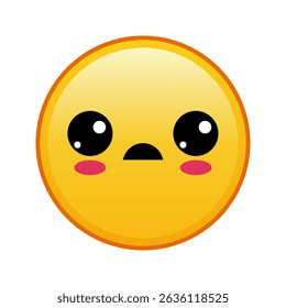 Kawaii yellow emoji with sad face Large size of yellow emoji