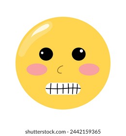 kawaii yellow emoticon design illustration sticker